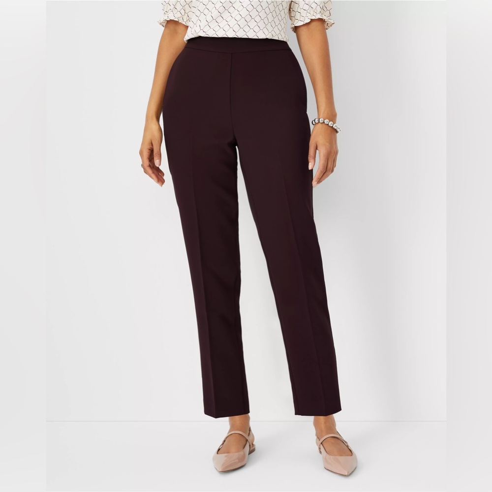 Ann Taylor Side Zip Ankle Pant in Fluid Crepe - Curvy Fit
